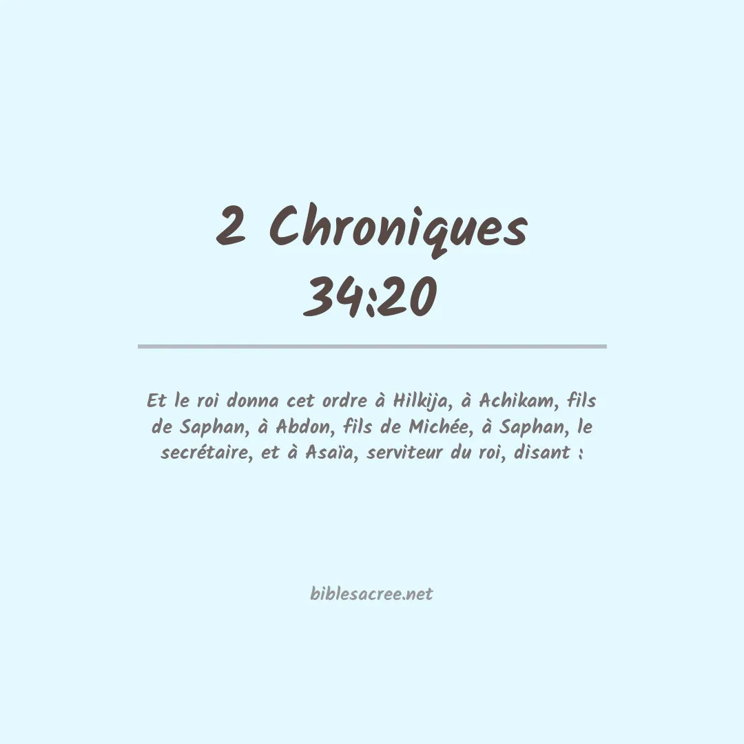 2 Chroniques - 34:20