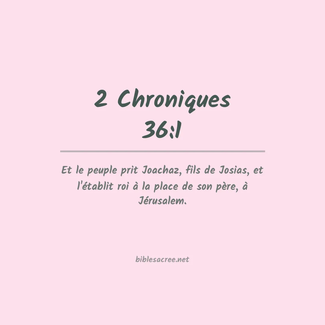 2 Chroniques - 36:1
