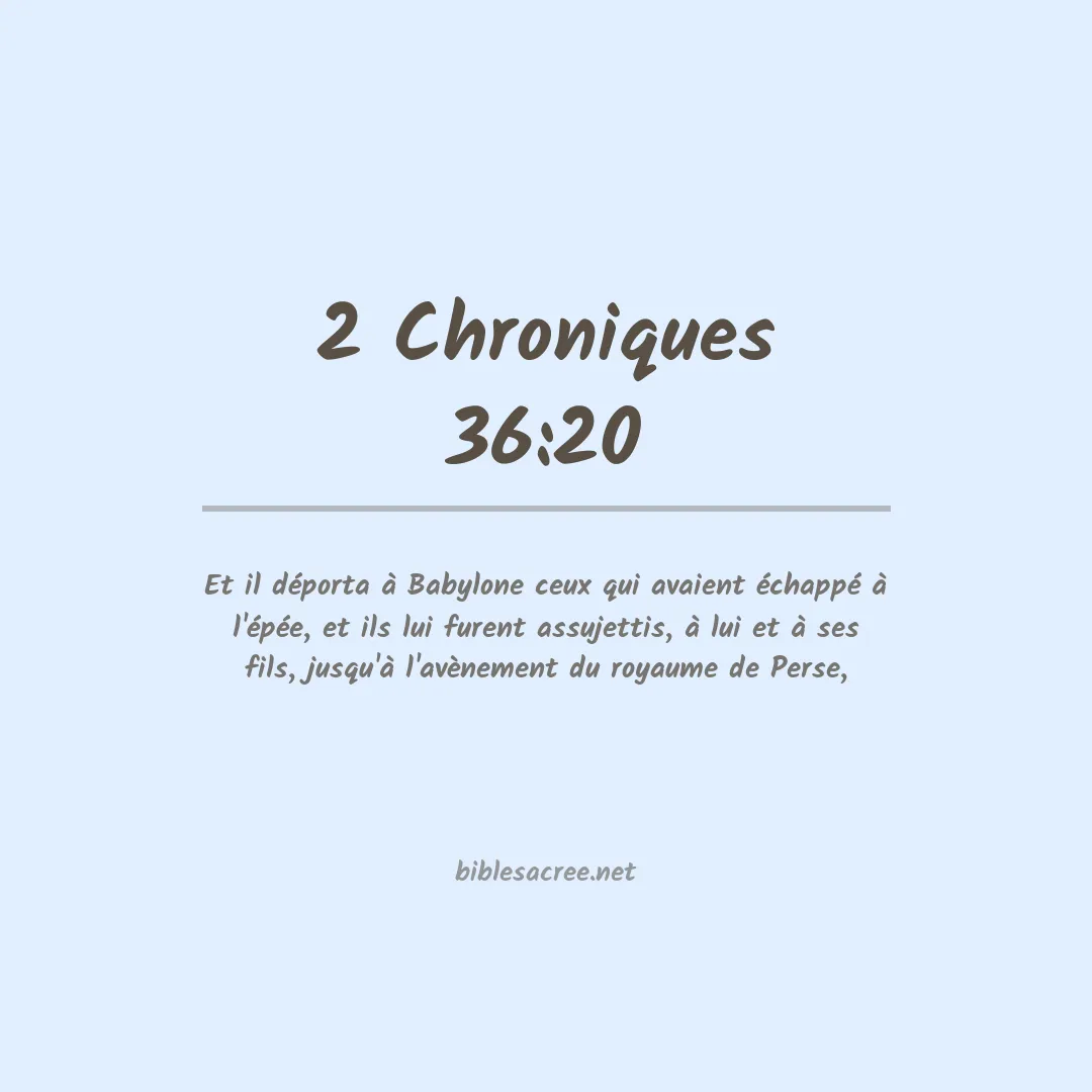2 Chroniques - 36:20