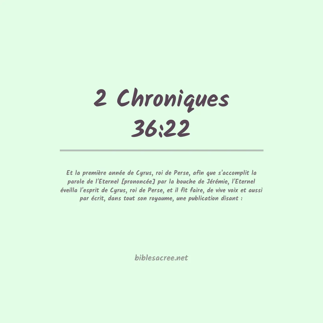 2 Chroniques - 36:22