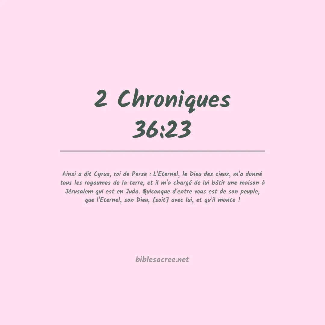 2 Chroniques - 36:23
