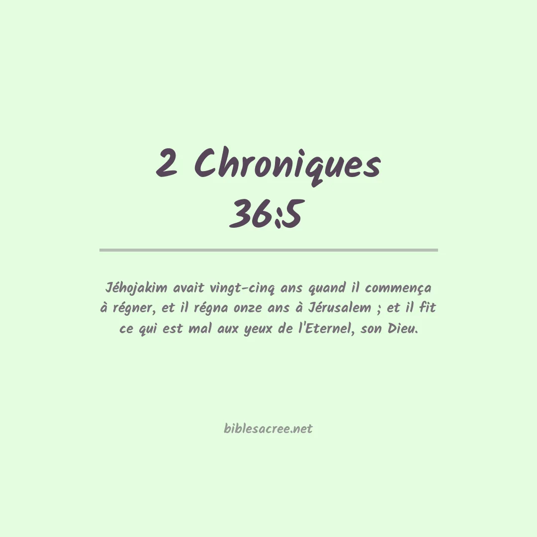 2 Chroniques - 36:5