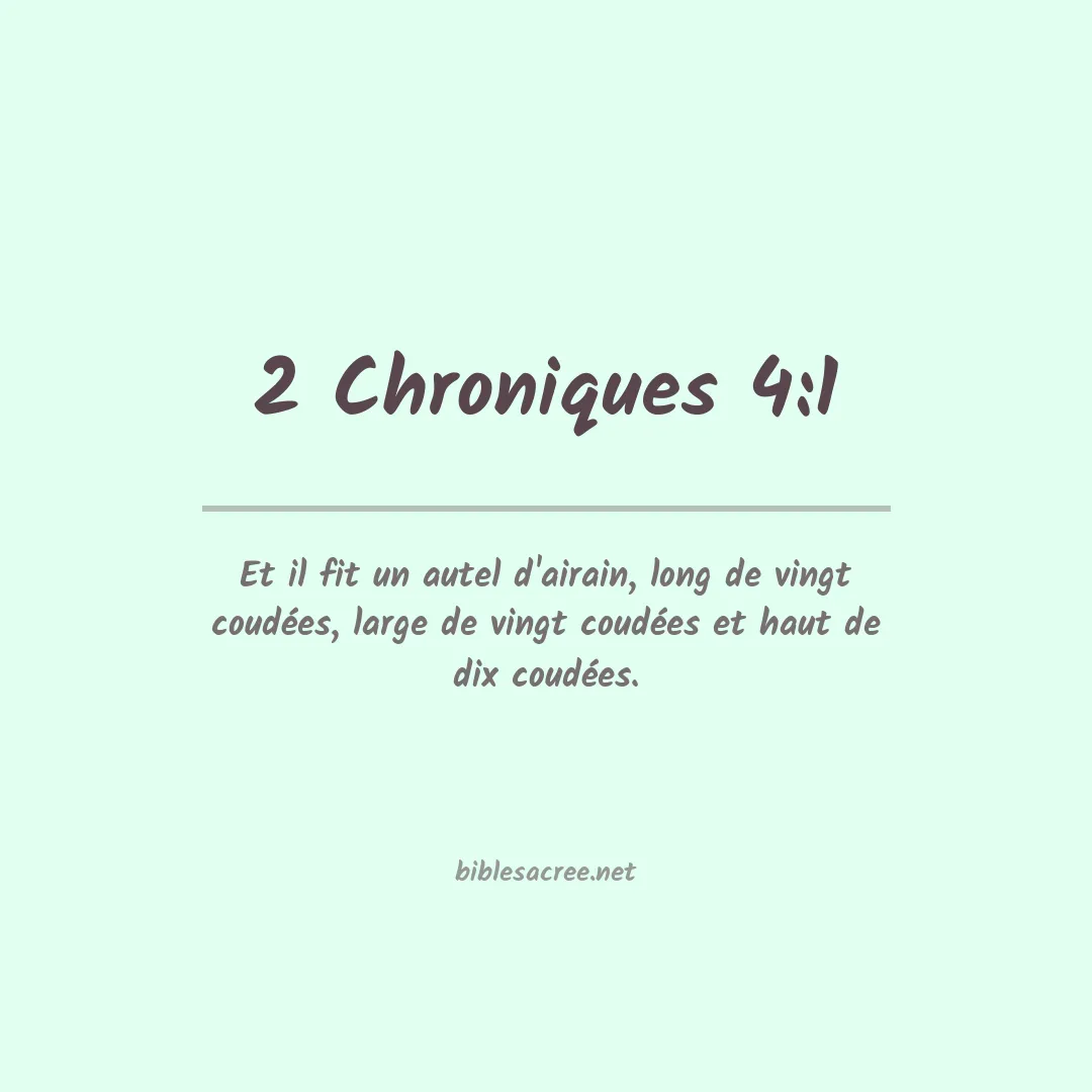 2 Chroniques - 4:1
