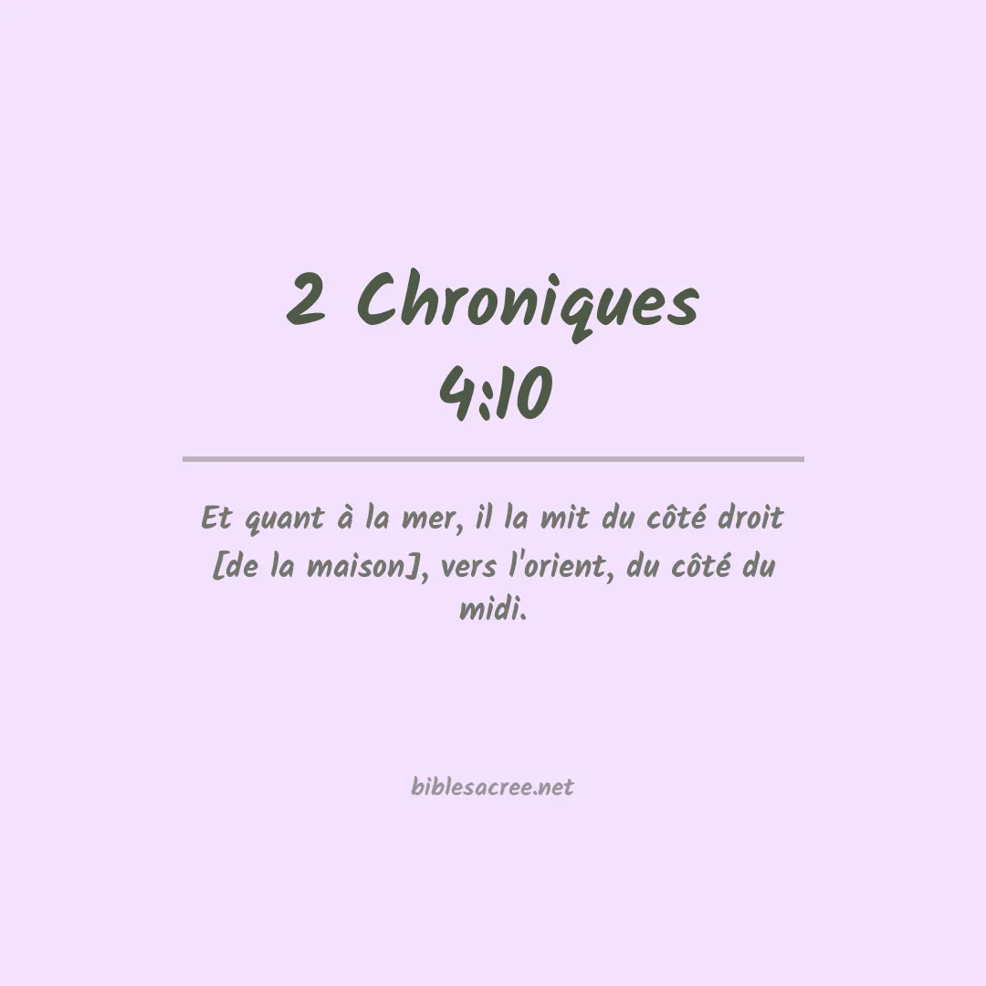 2 Chroniques - 4:10