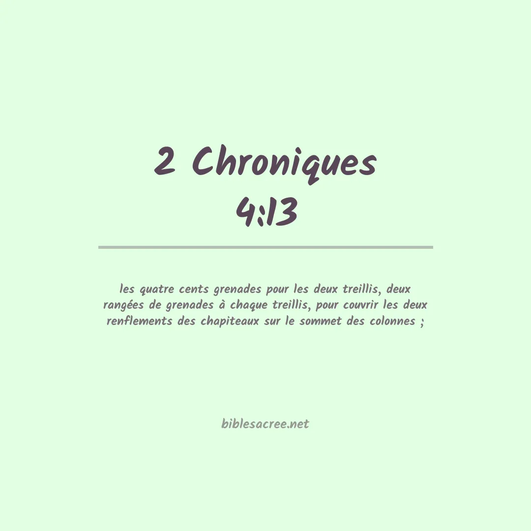 2 Chroniques - 4:13