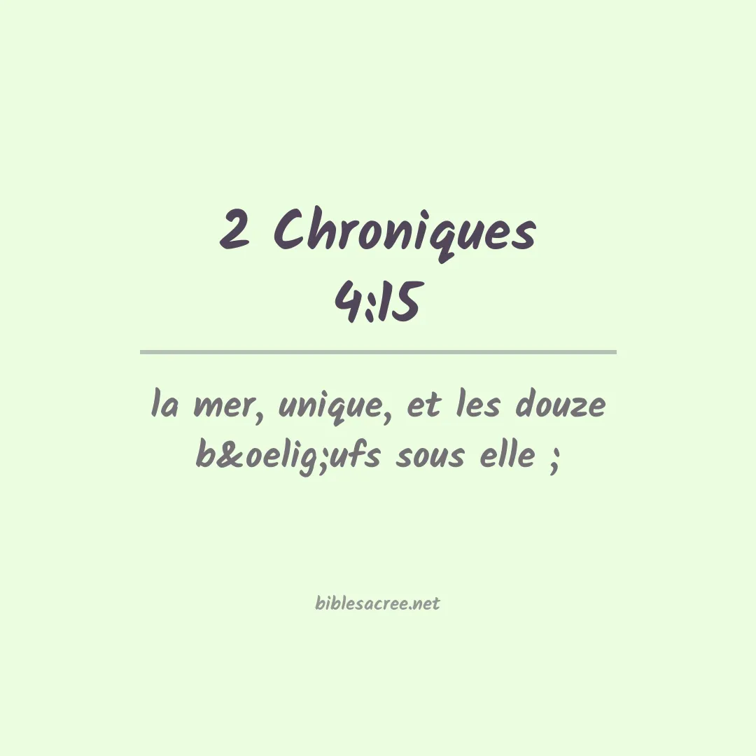 2 Chroniques - 4:15
