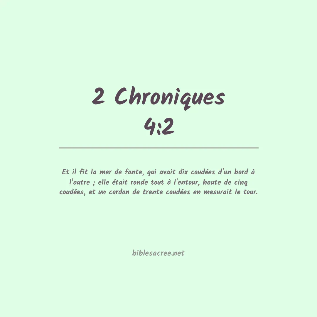 2 Chroniques - 4:2