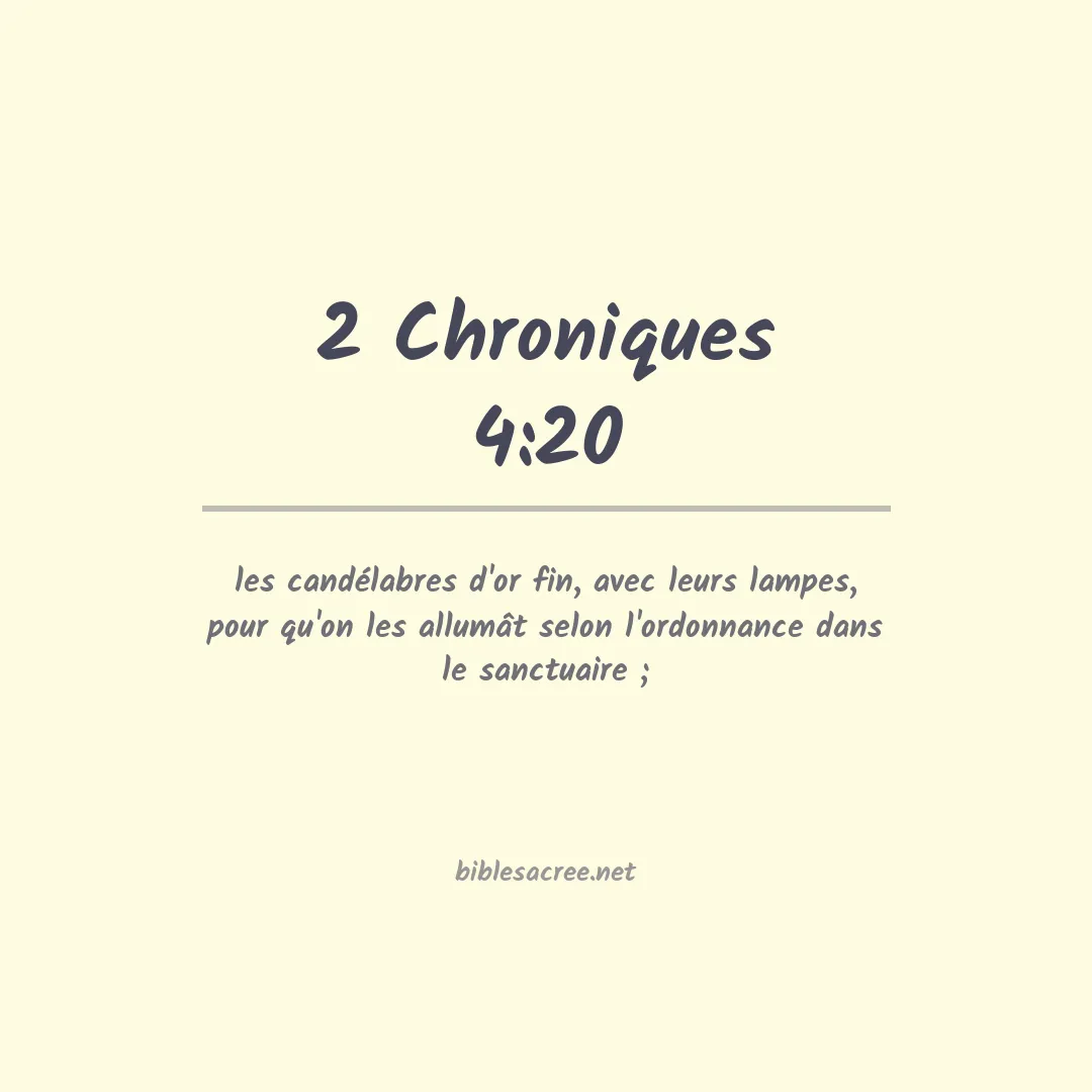 2 Chroniques - 4:20