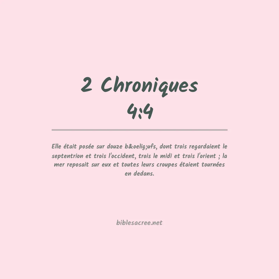 2 Chroniques - 4:4