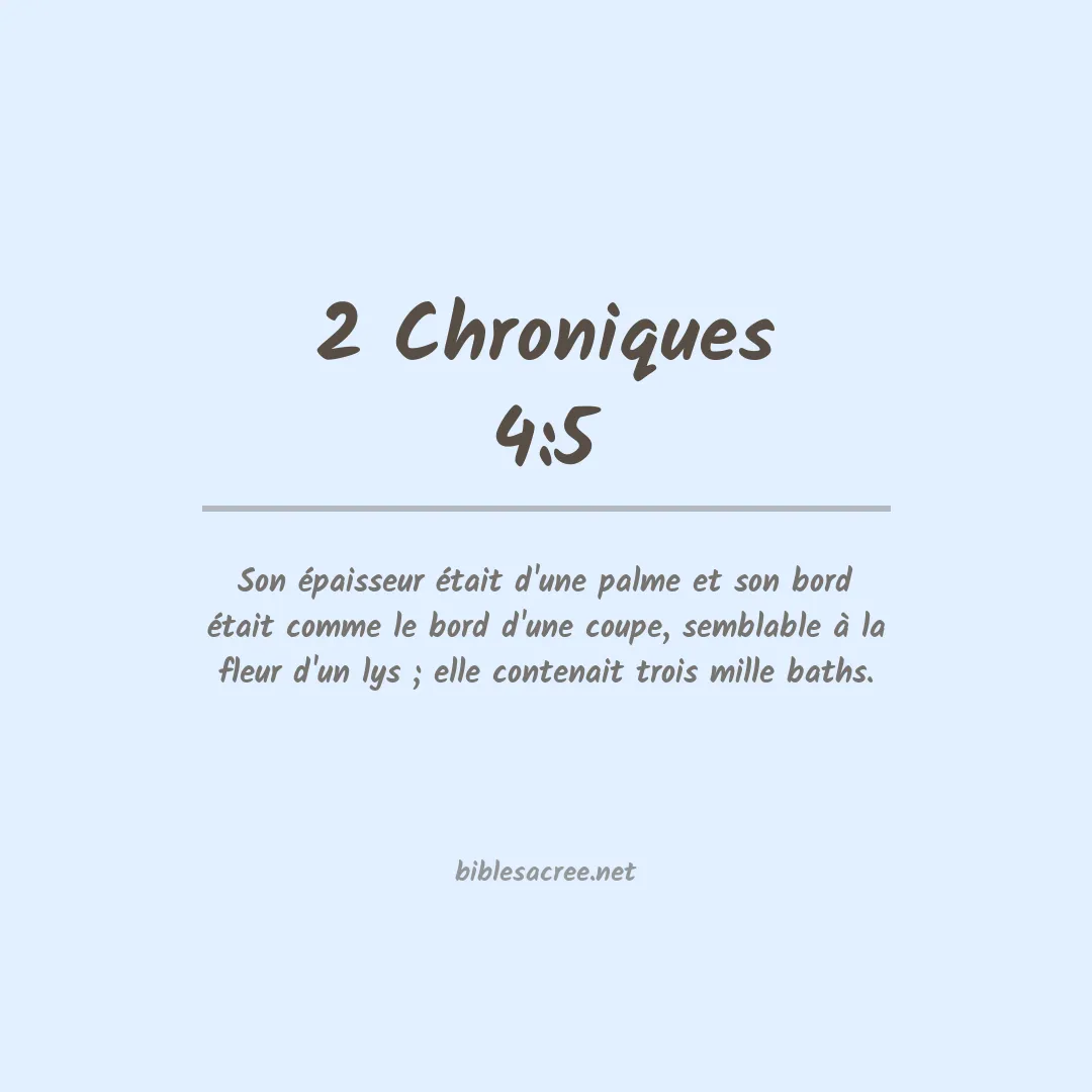 2 Chroniques - 4:5