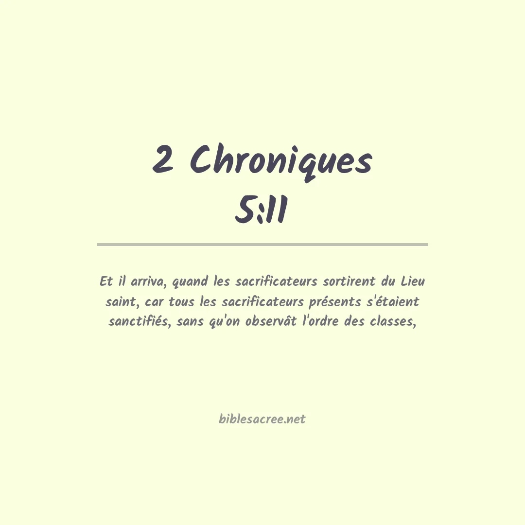 2 Chroniques - 5:11
