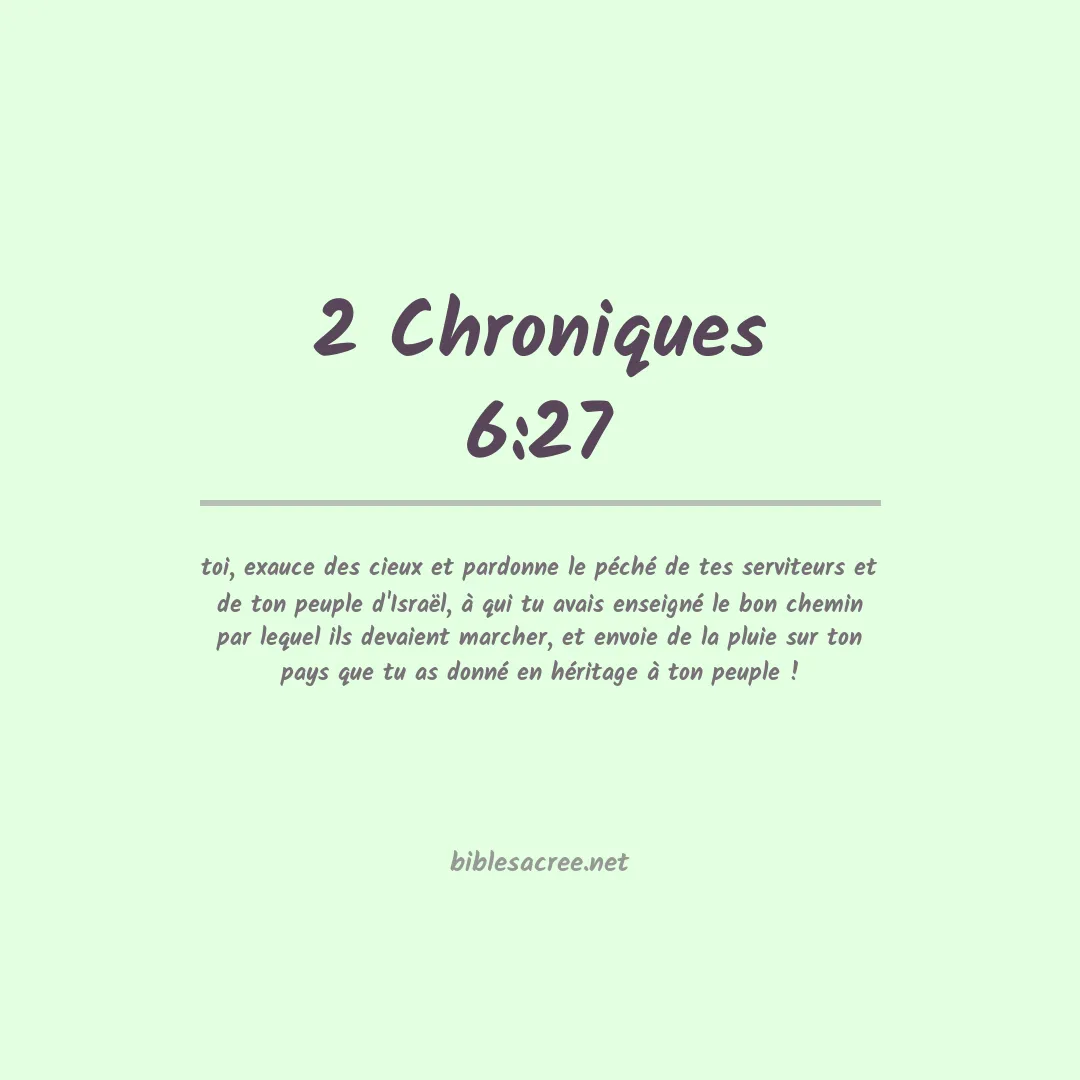 2 Chroniques - 6:27
