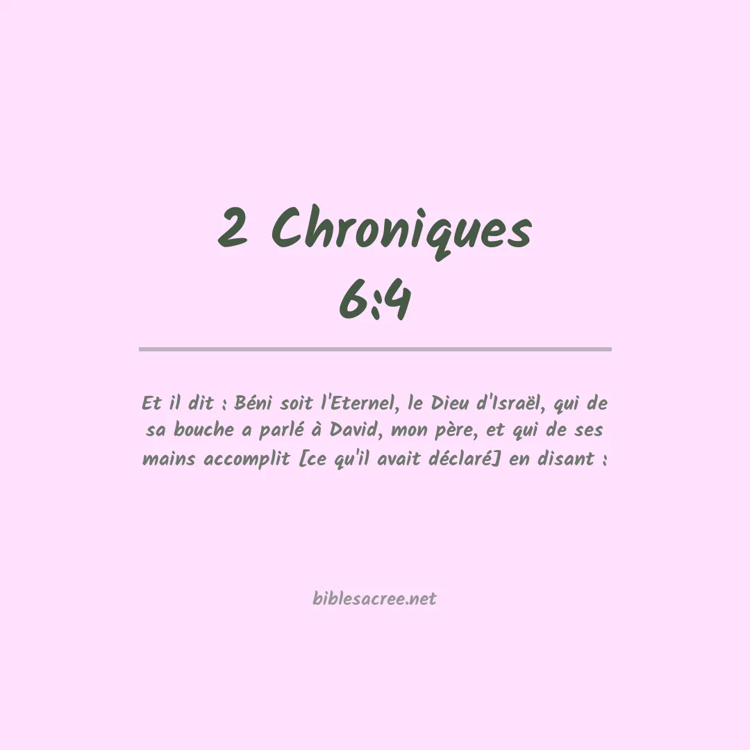 2 Chroniques - 6:4