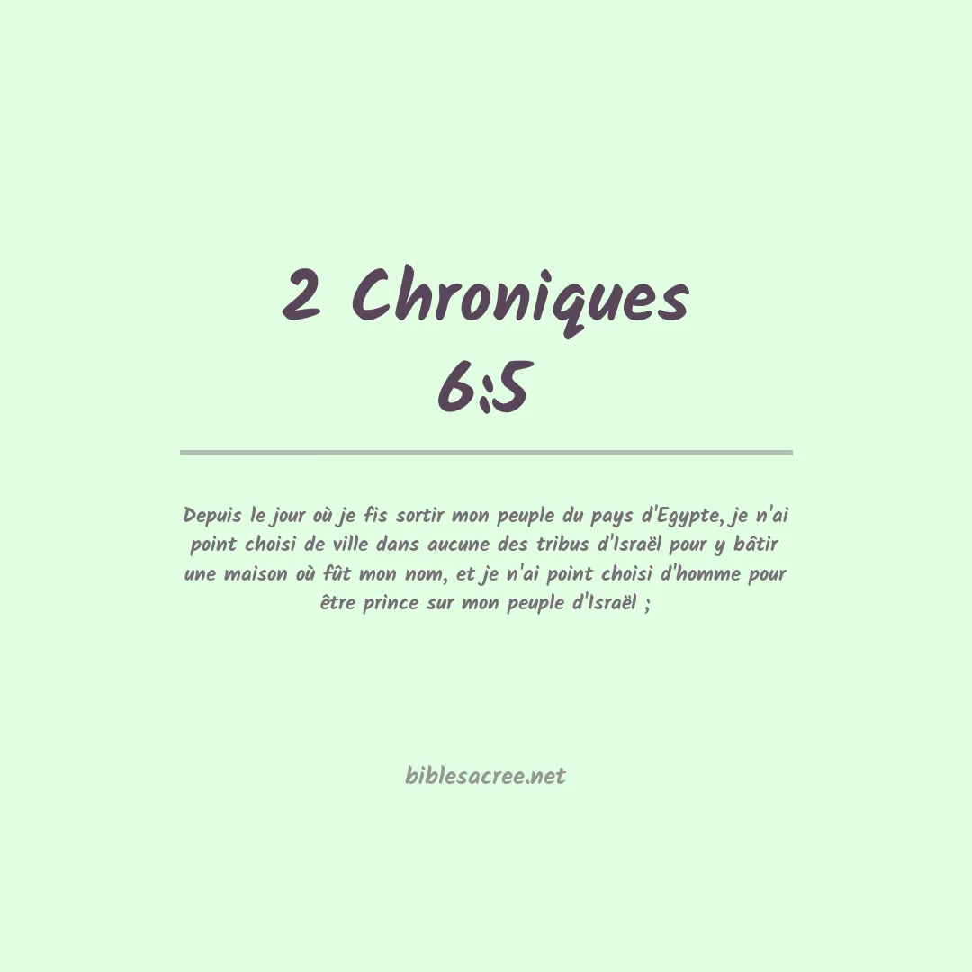 2 Chroniques - 6:5