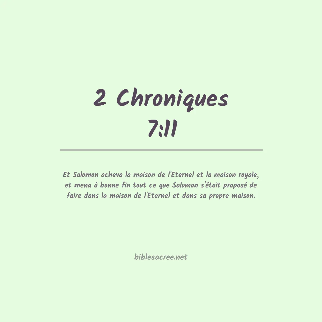 2 Chroniques - 7:11