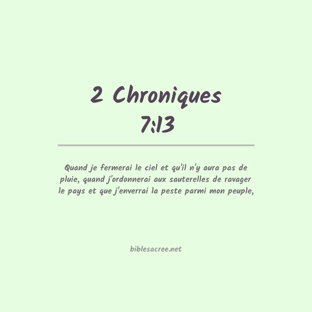 2 Chroniques - 7:13