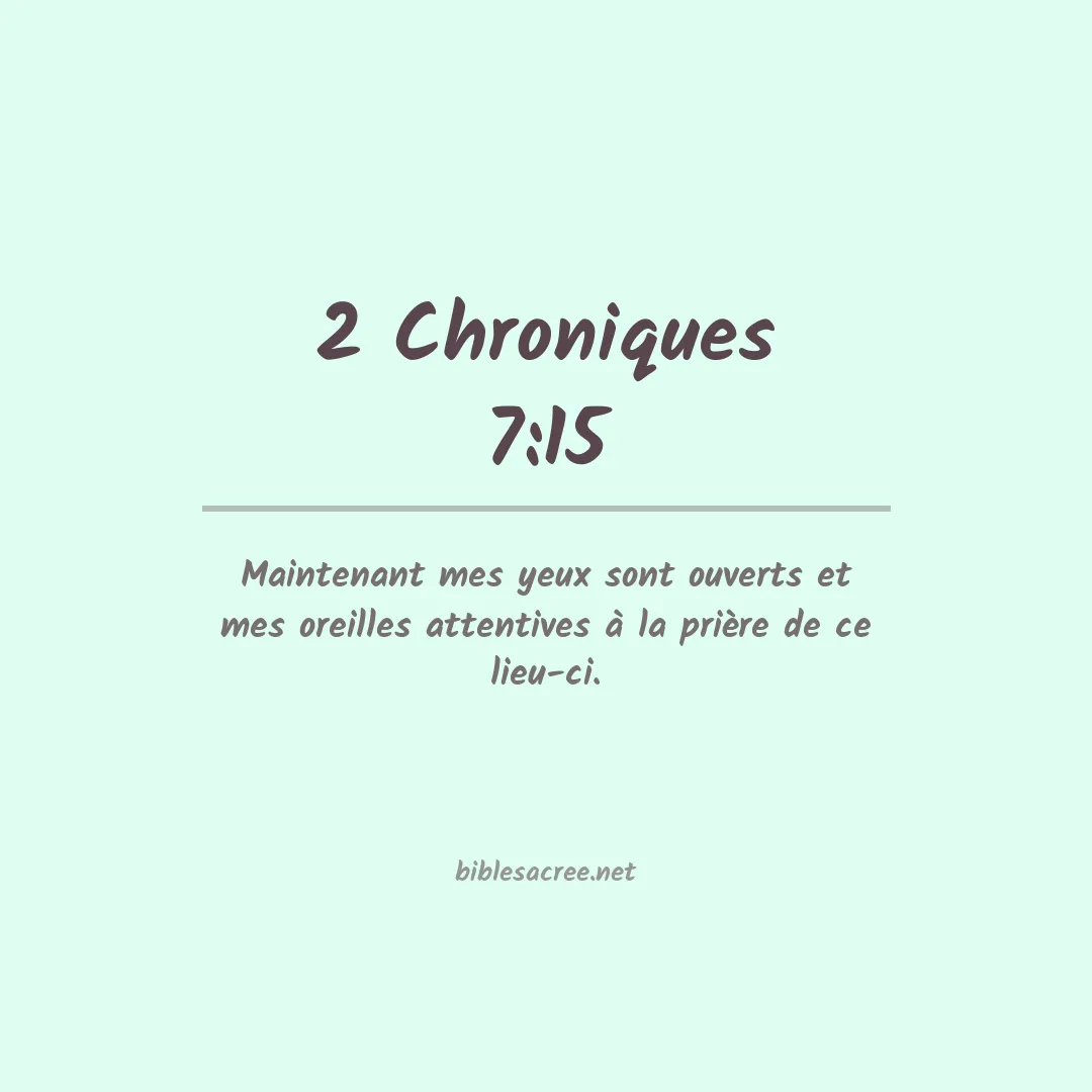 2 Chroniques - 7:15