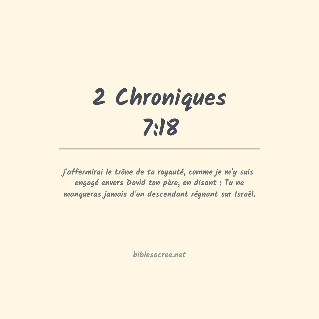 2 Chroniques - 7:18
