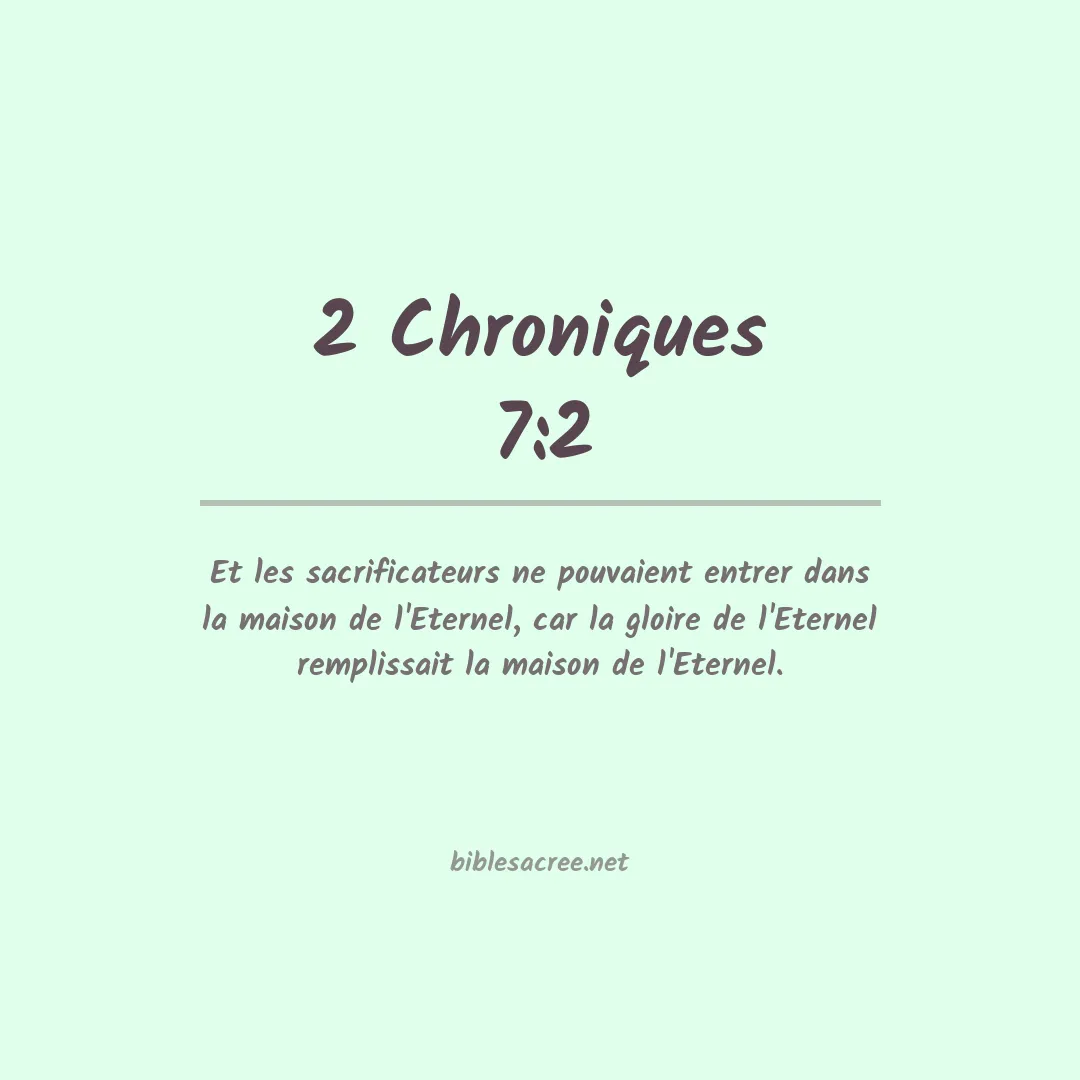 2 Chroniques - 7:2