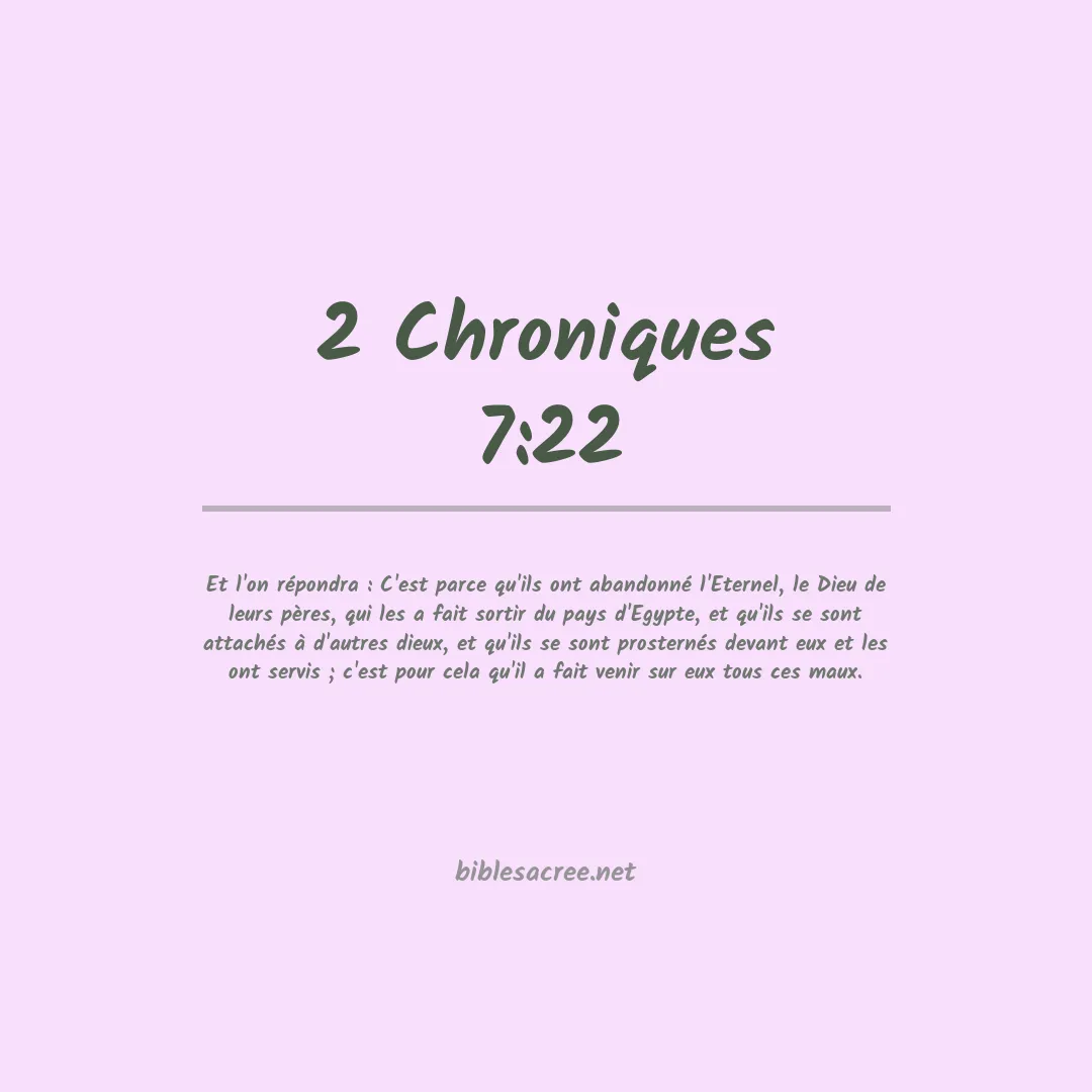 2 Chroniques - 7:22