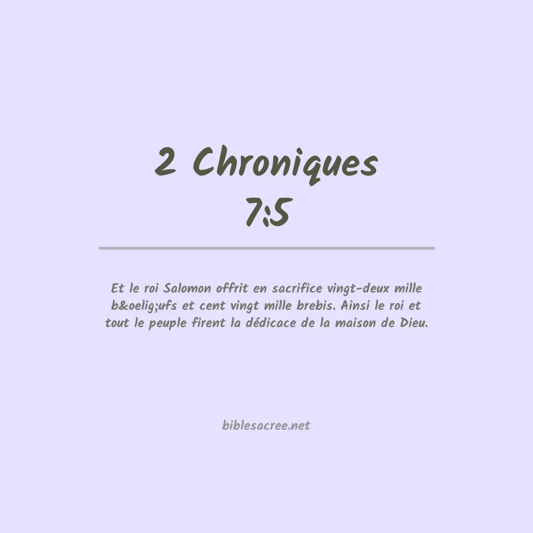 2 Chroniques - 7:5