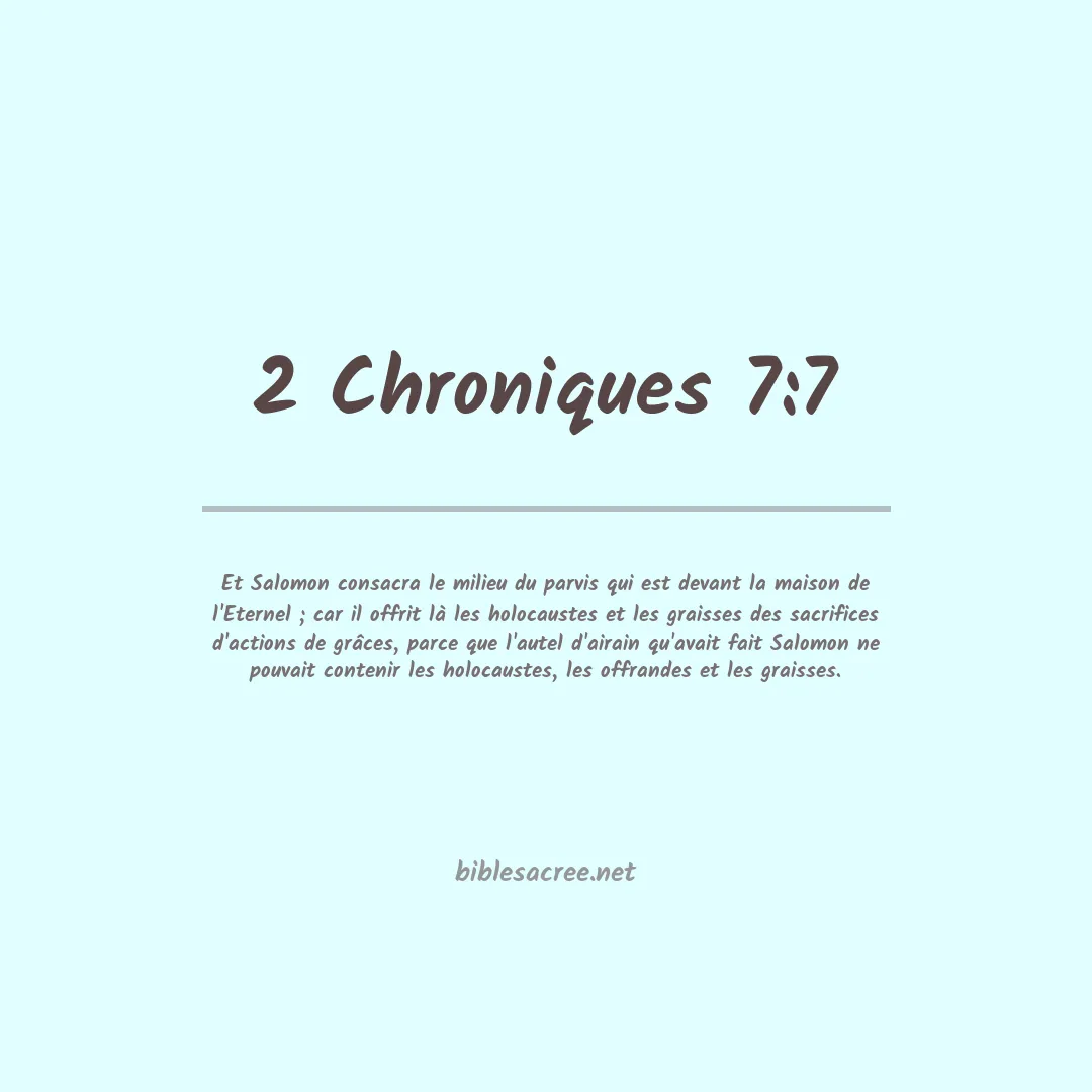 2 Chroniques - 7:7
