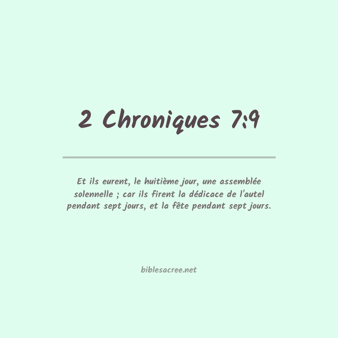 2 Chroniques - 7:9