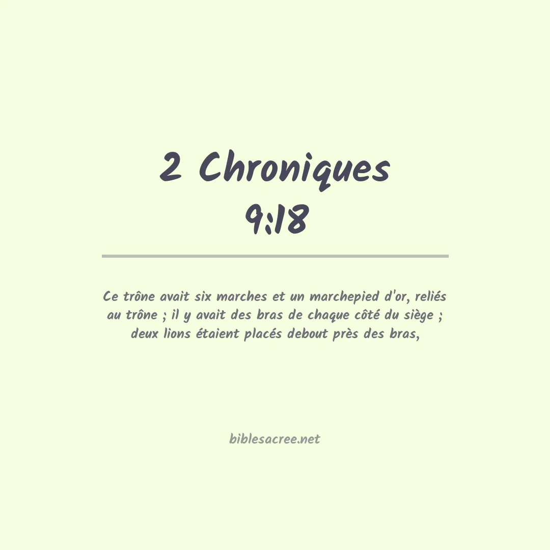 2 Chroniques - 9:18
