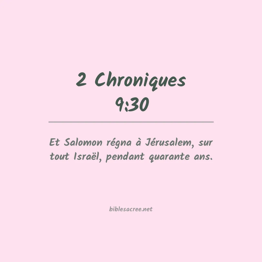 2 Chroniques - 9:30
