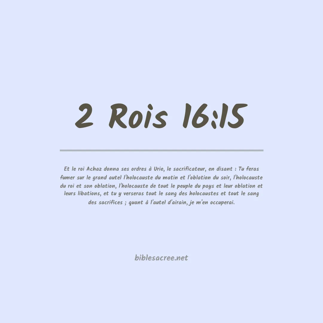 2 Rois - 16:15