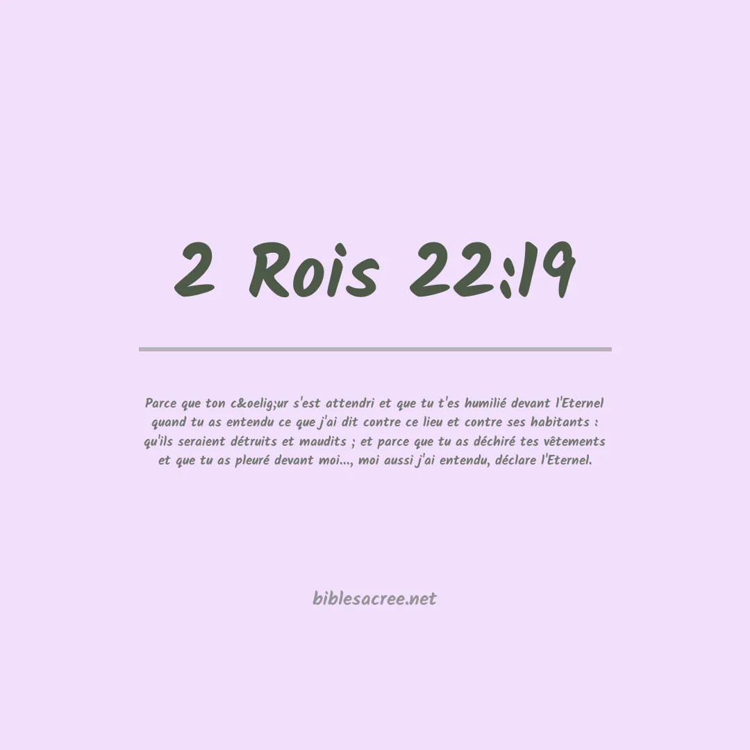 2 Rois - 22:19