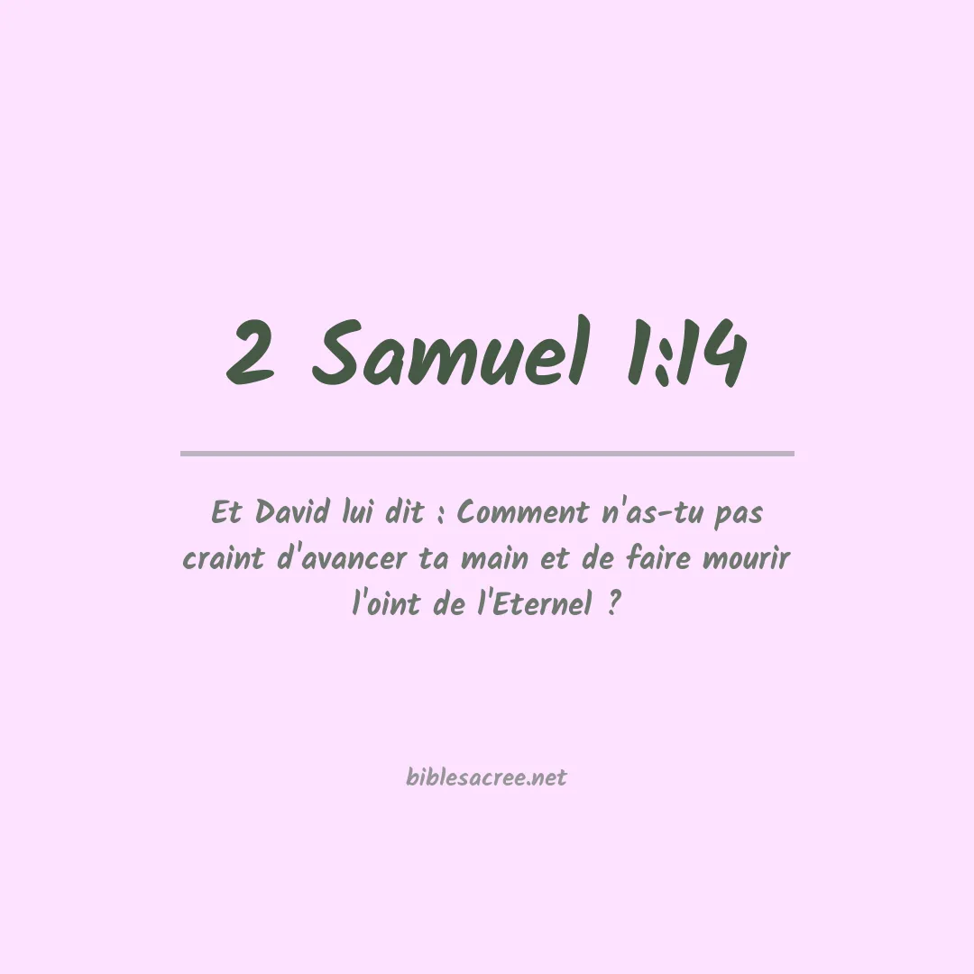 2 Samuel - 1:14