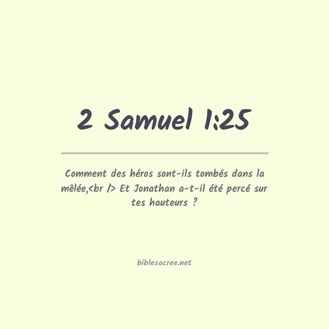 2 Samuel - 1:25