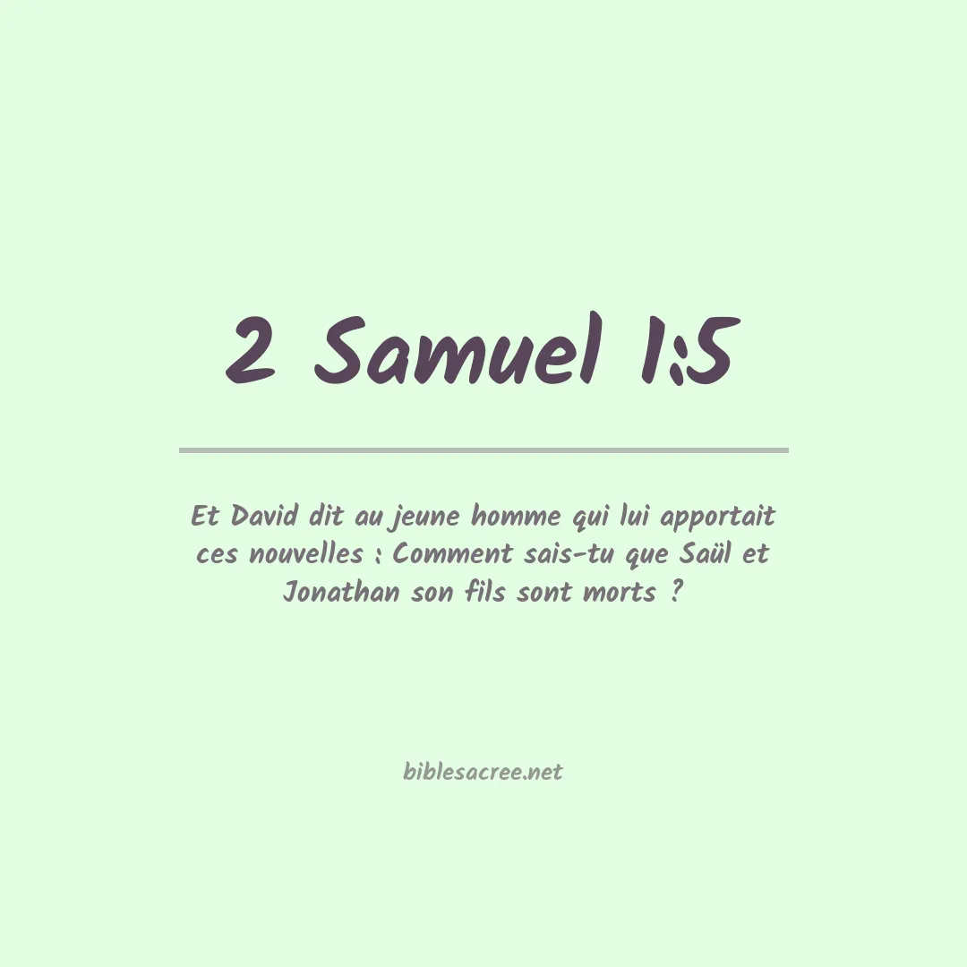 2 Samuel - 1:5