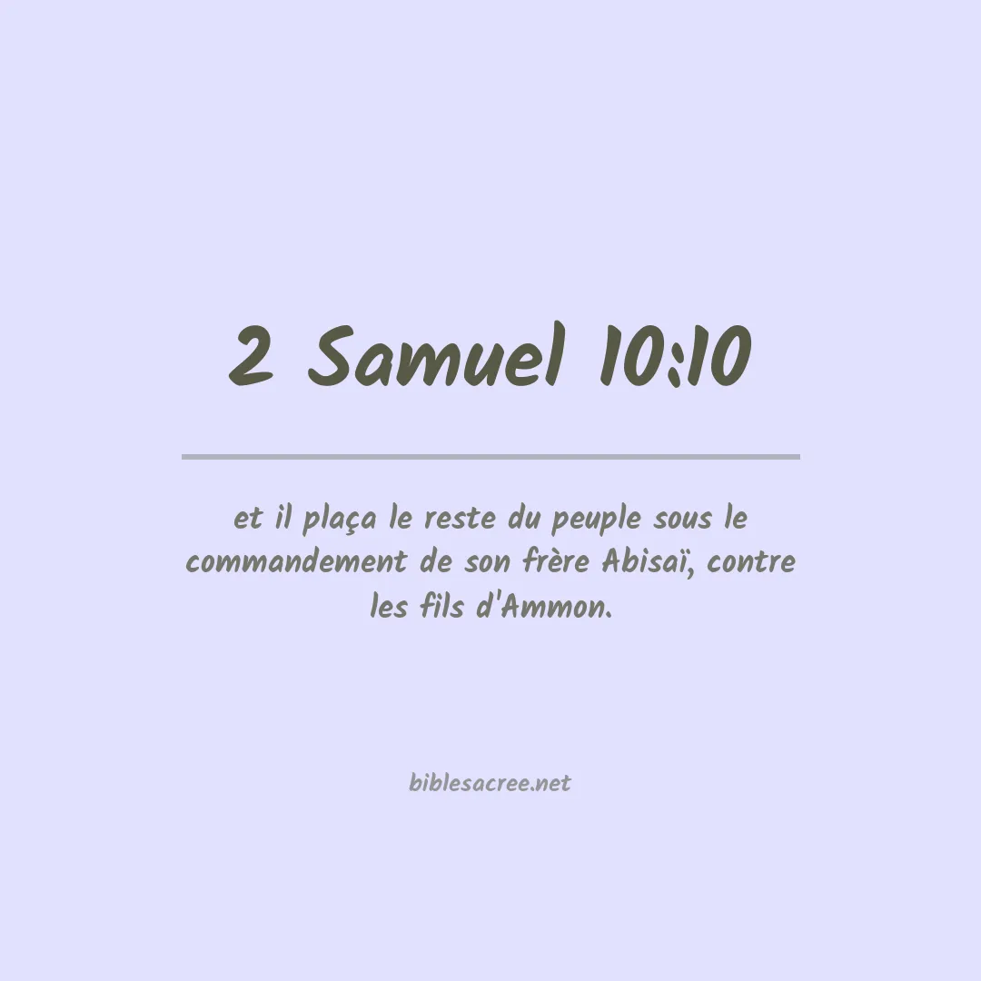 2 Samuel - 10:10