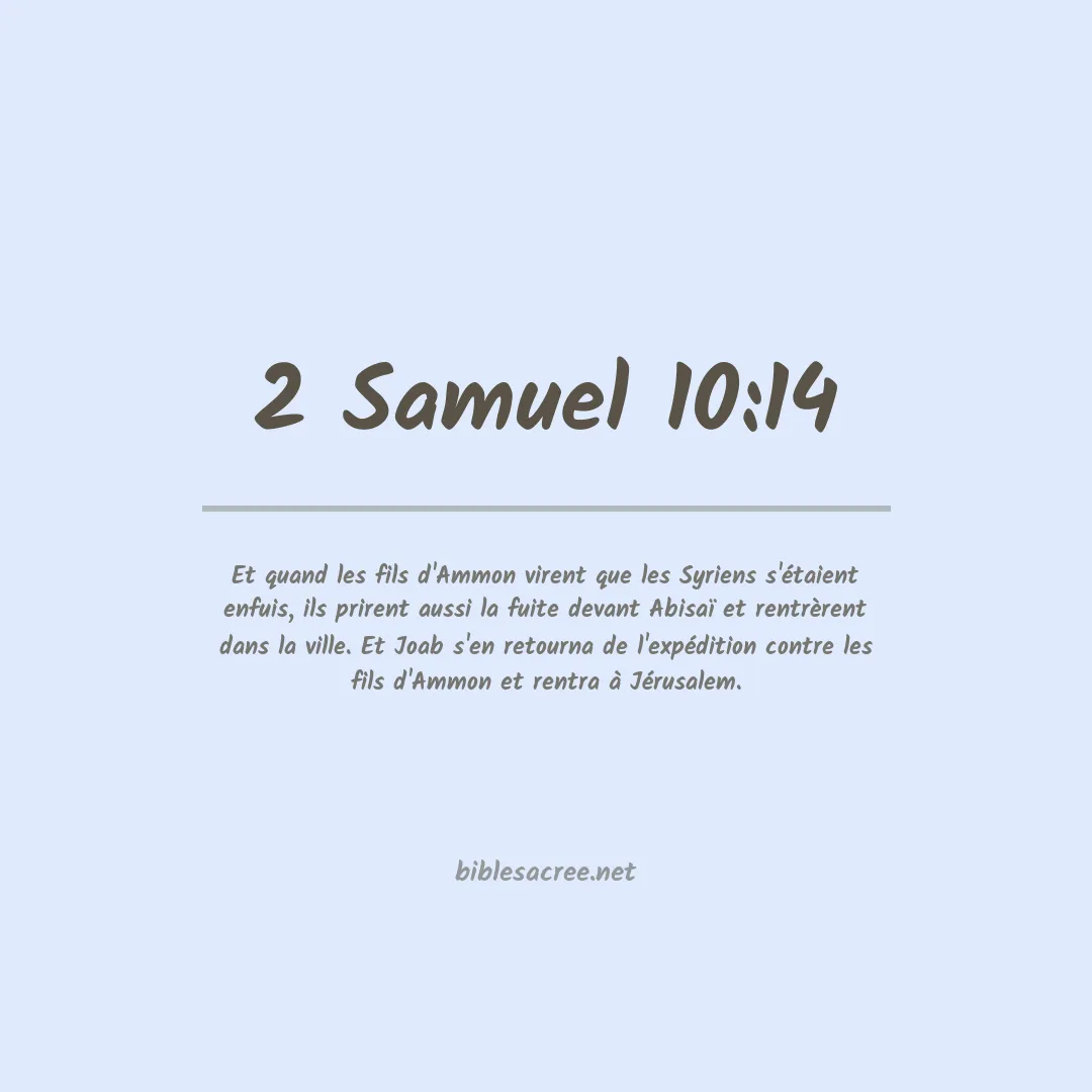 2 Samuel - 10:14