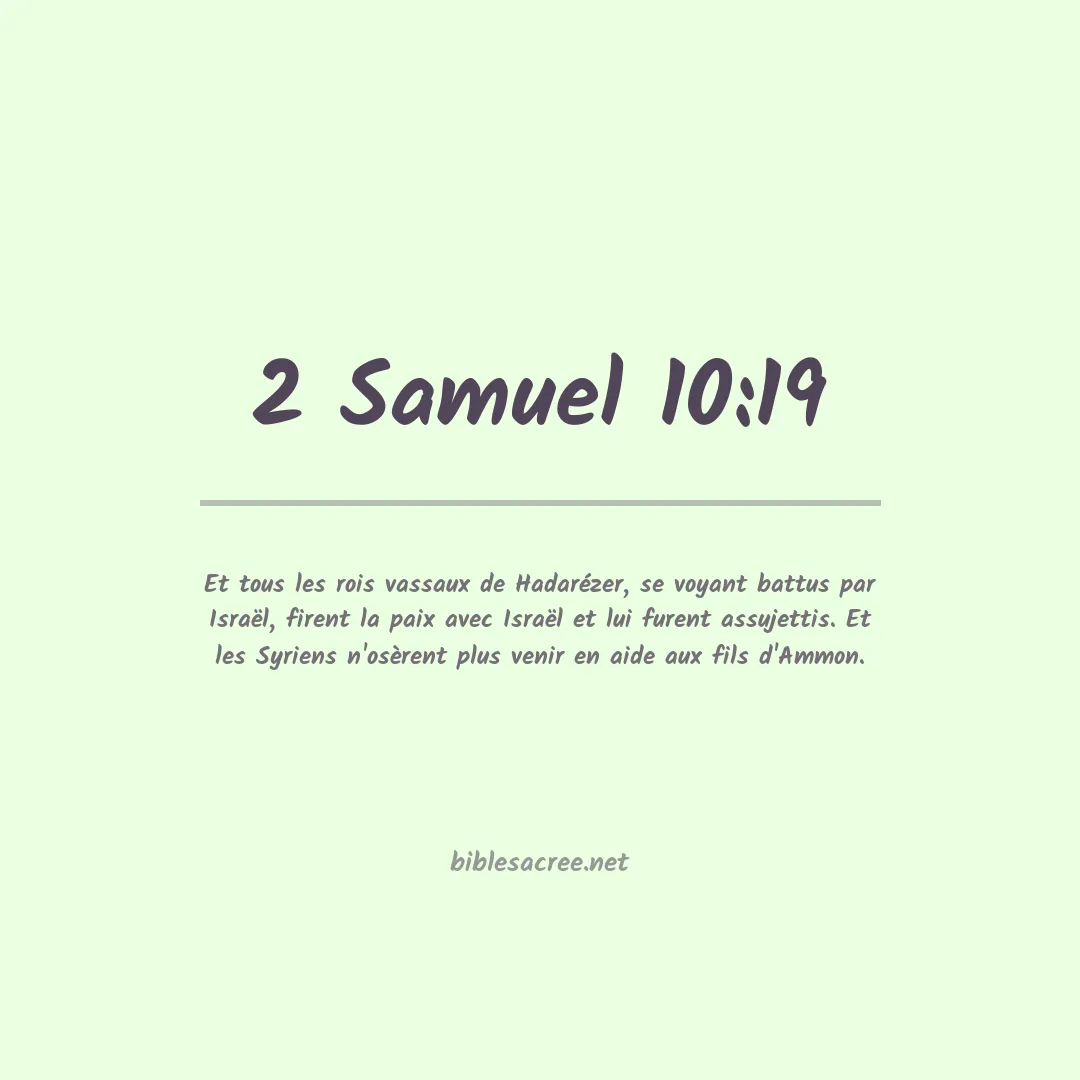 2 Samuel - 10:19