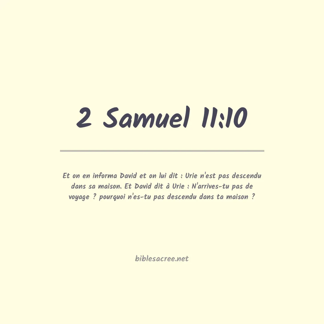 2 Samuel - 11:10