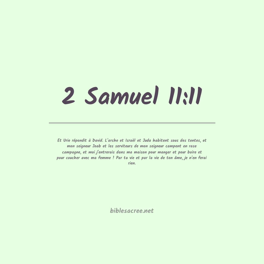 2 Samuel - 11:11