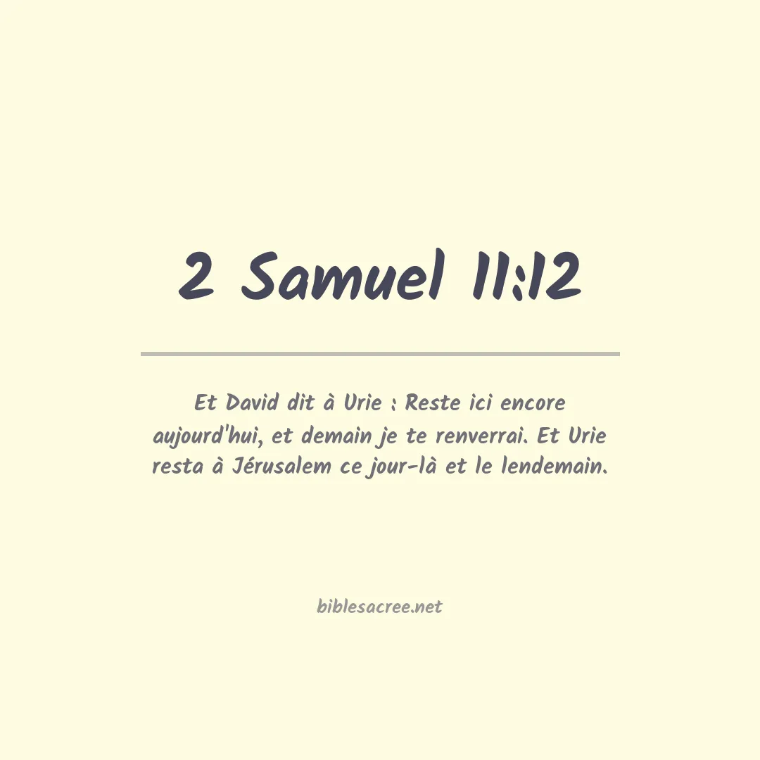 2 Samuel - 11:12