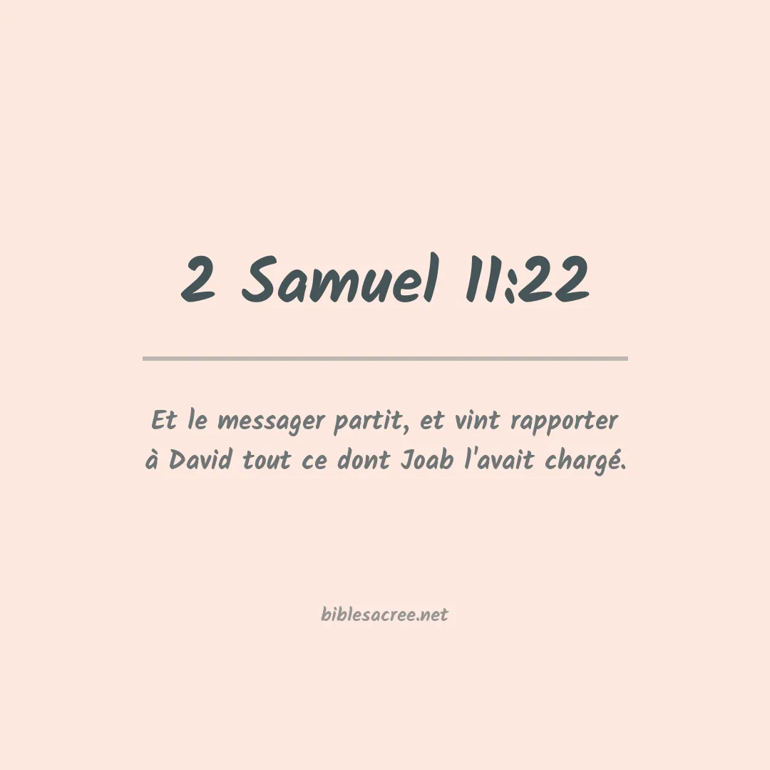 2 Samuel - 11:22