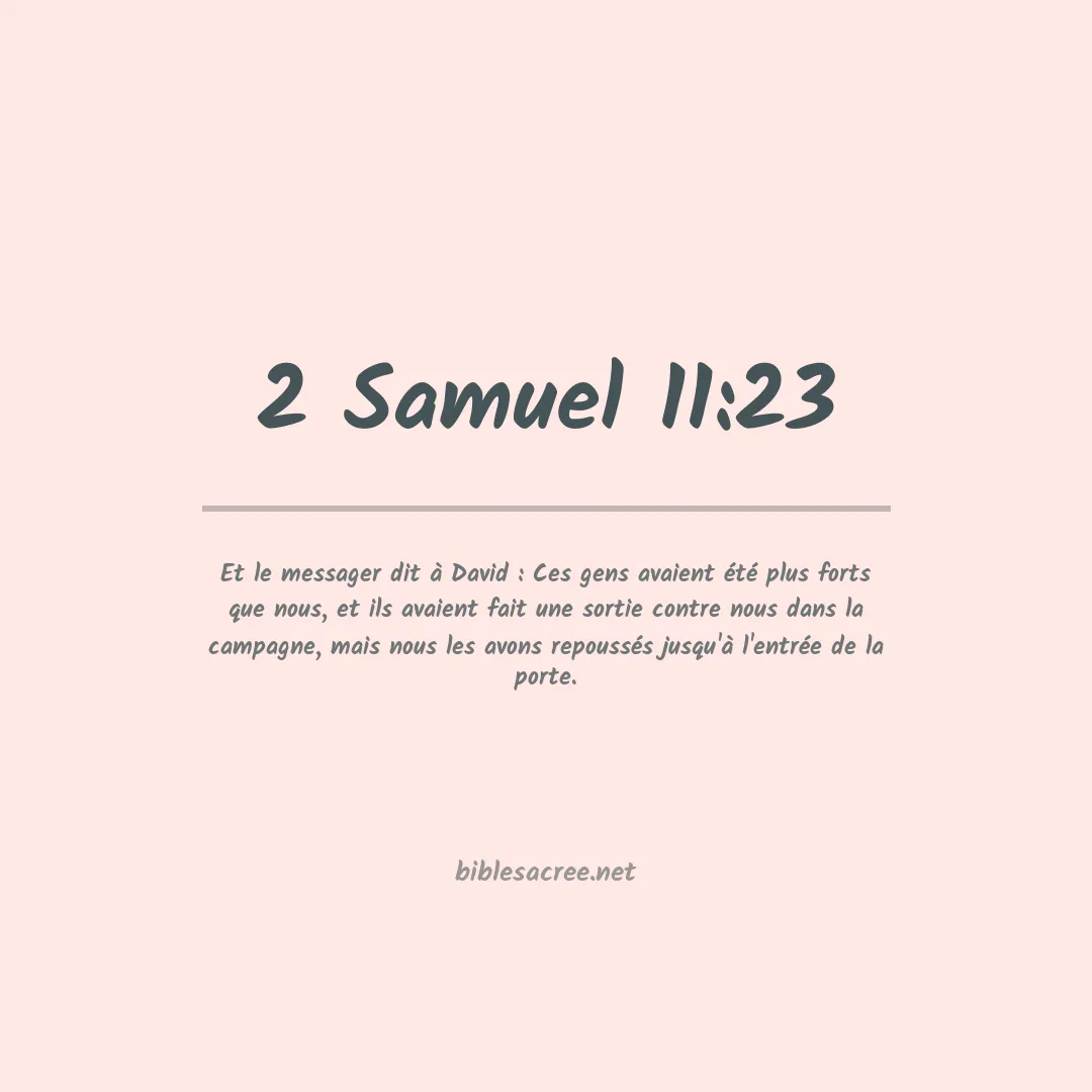2 Samuel - 11:23