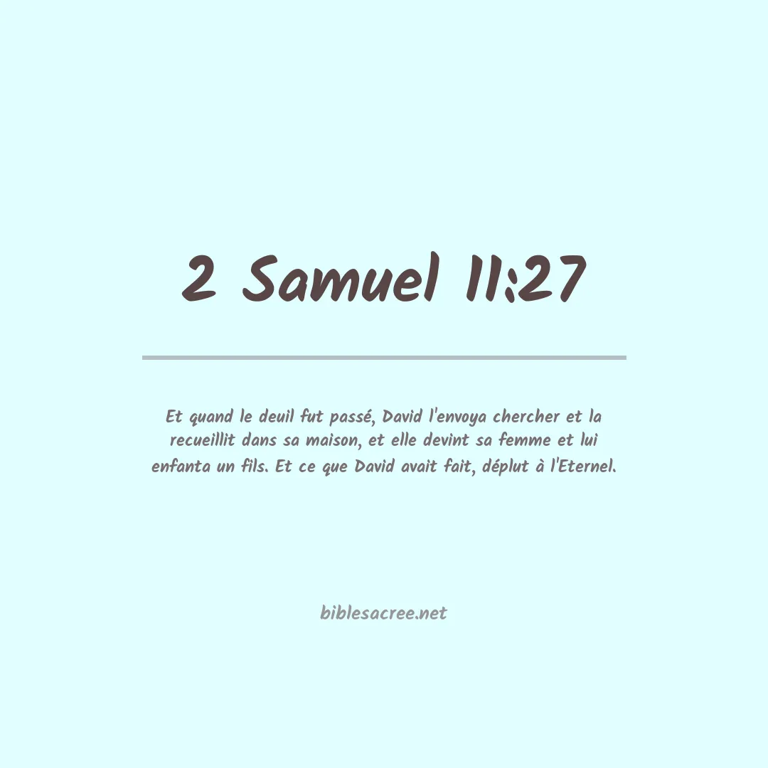 2 Samuel - 11:27