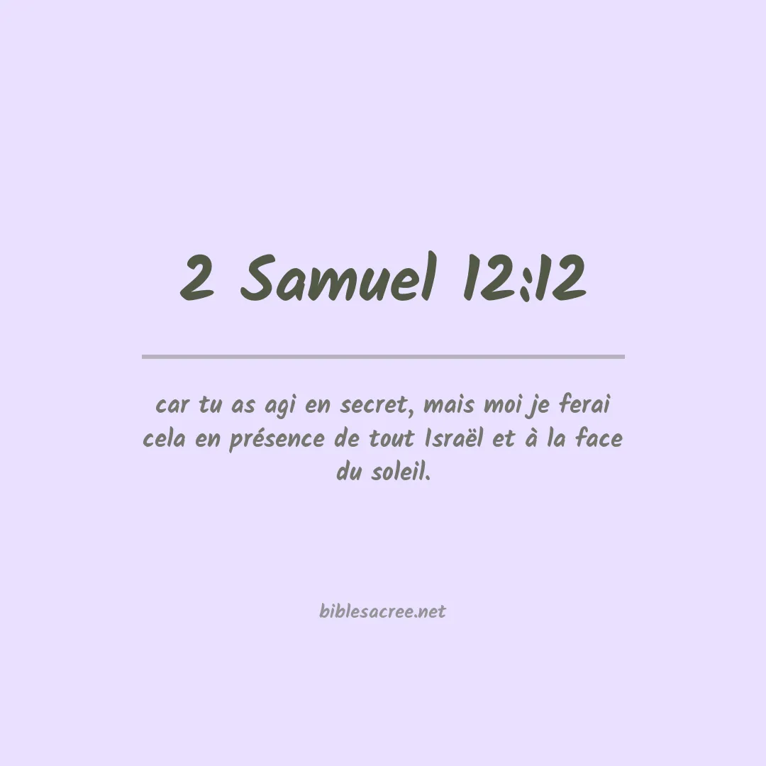 2 Samuel - 12:12