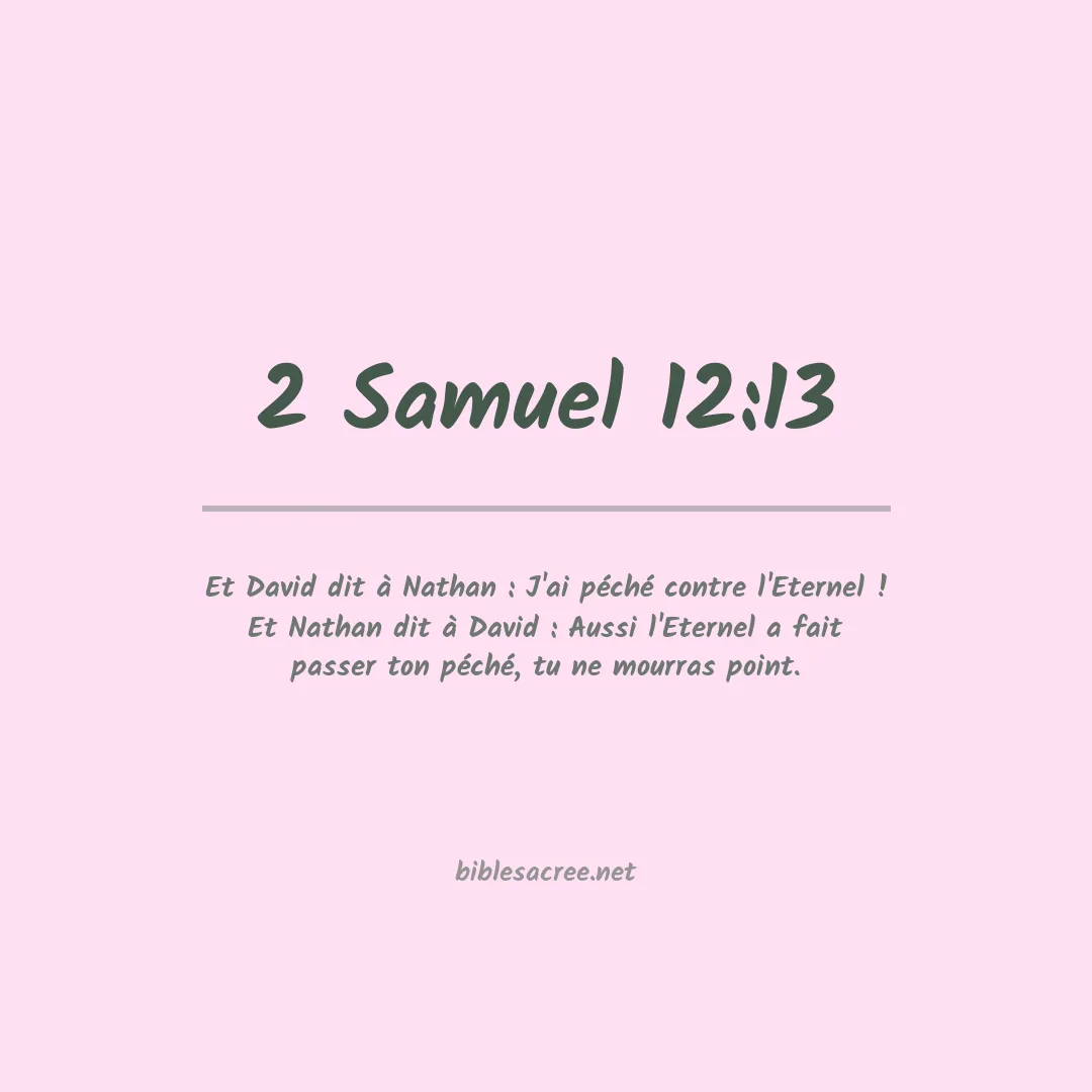2 Samuel - 12:13