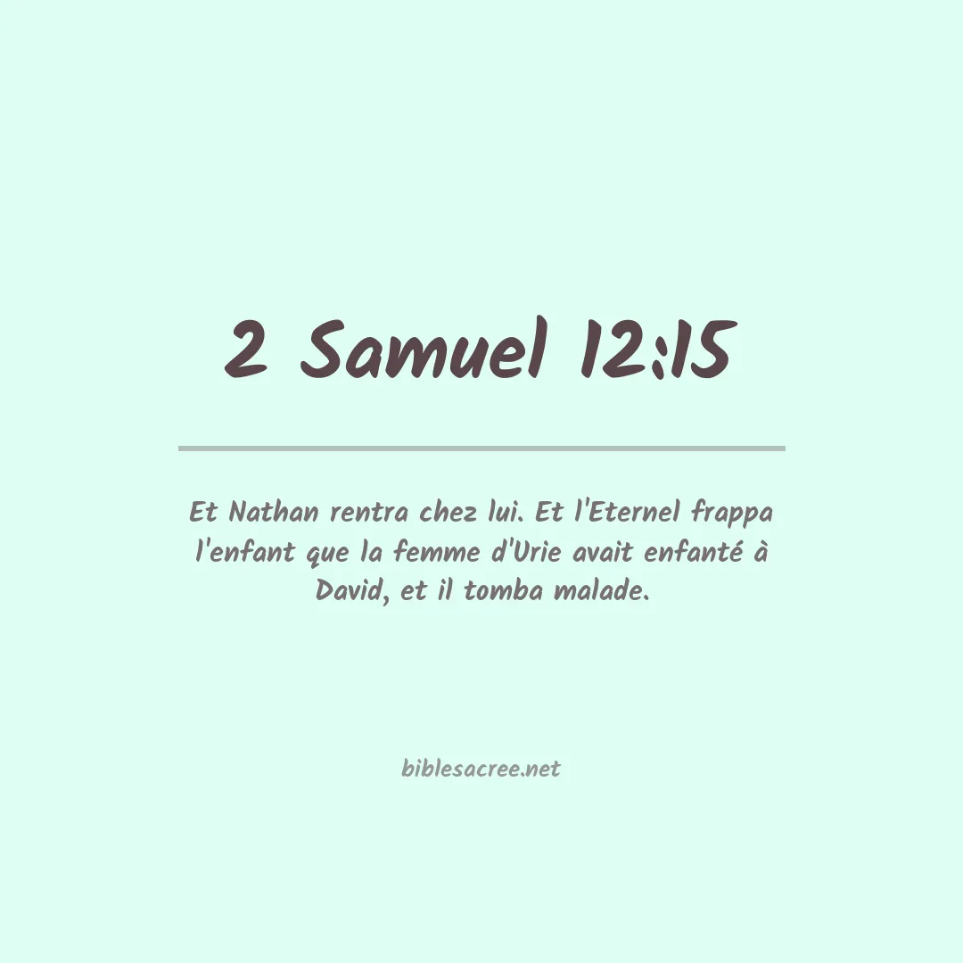 2 Samuel - 12:15