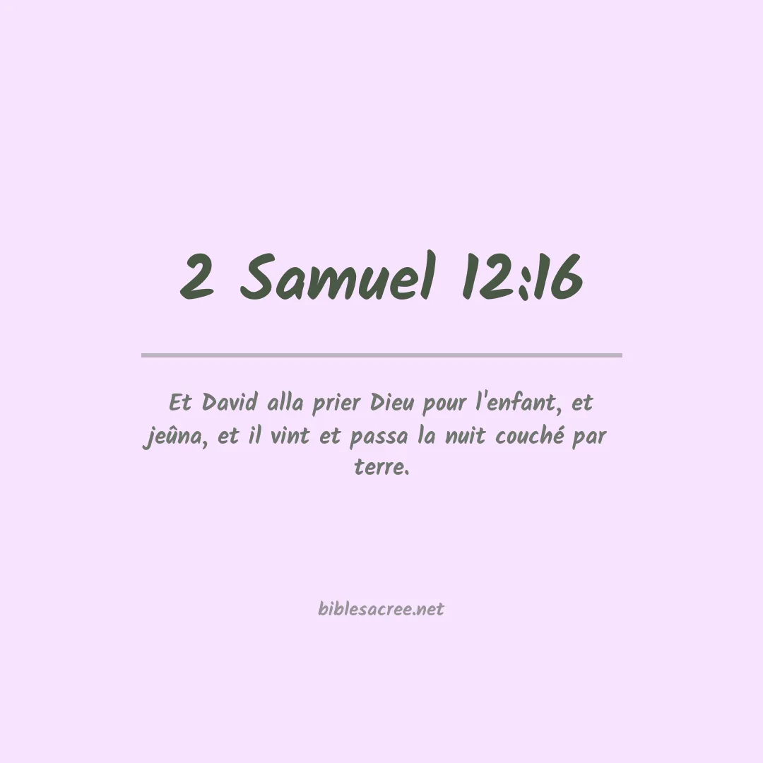 2 Samuel - 12:16