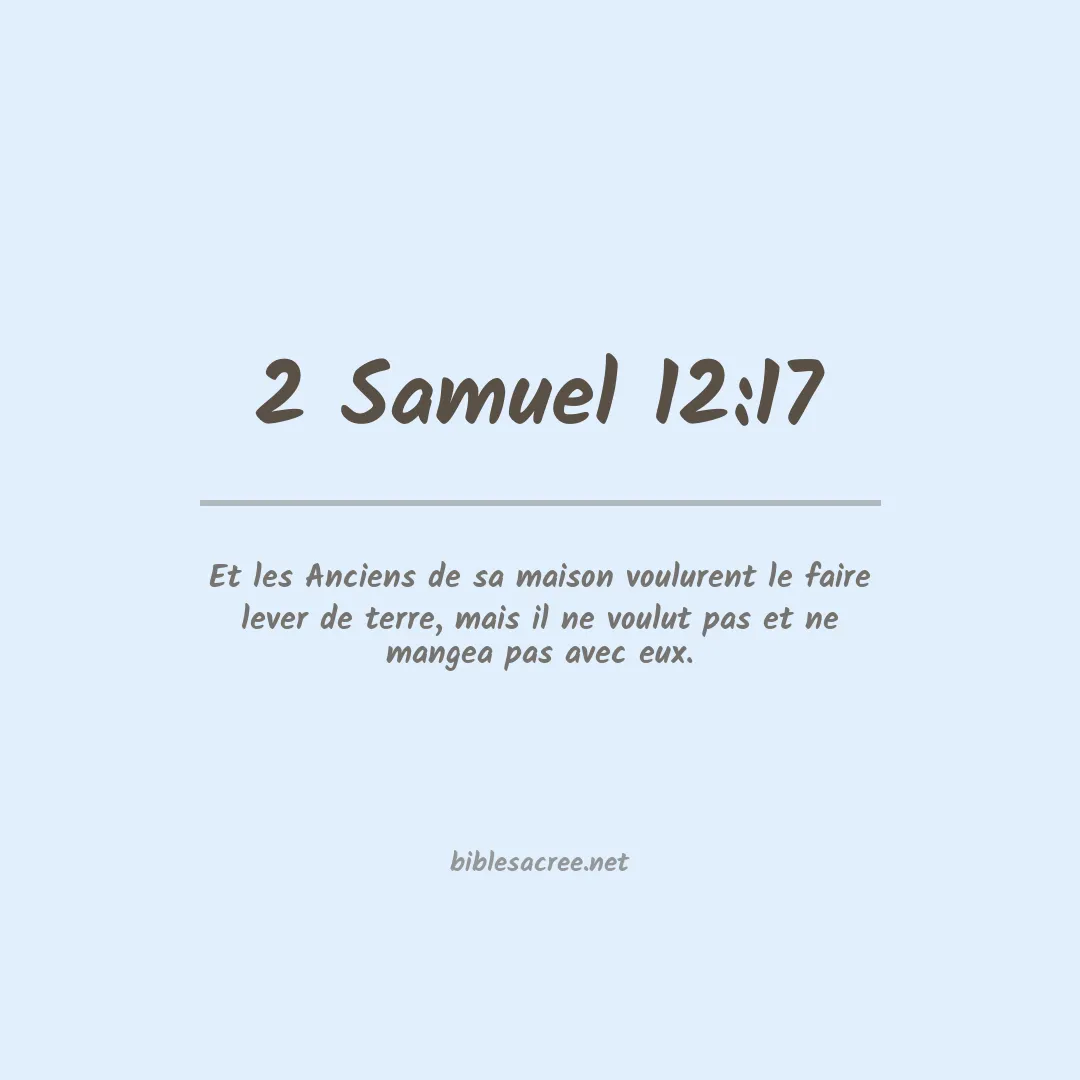 2 Samuel - 12:17