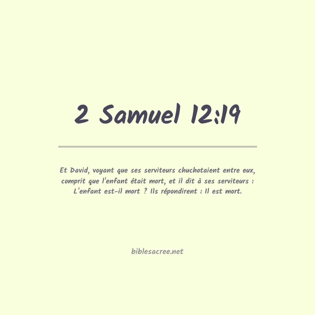 2 Samuel - 12:19