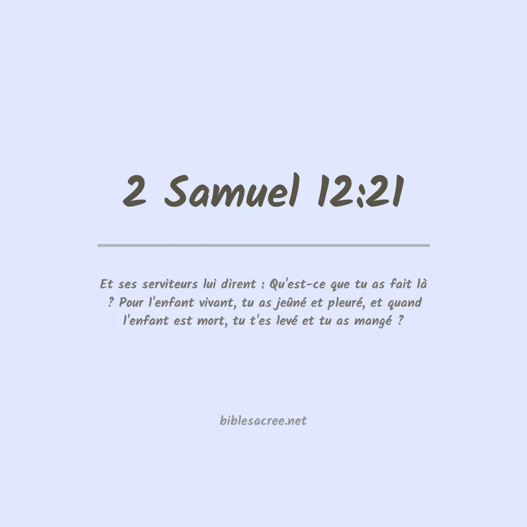 2 Samuel - 12:21